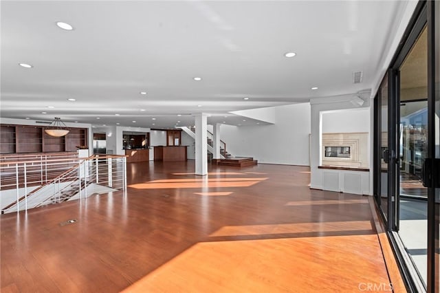 interior space featuring hardwood / wood-style floors