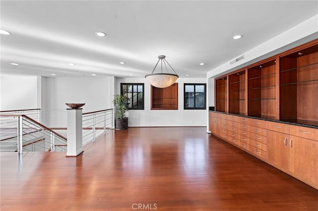 interior space featuring dark hardwood / wood-style floors