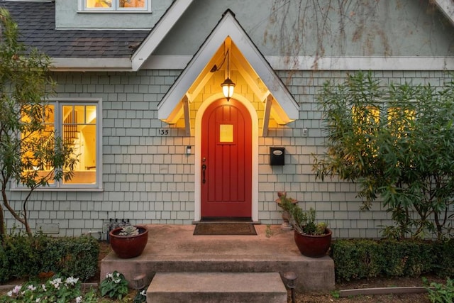 view of doorway to property