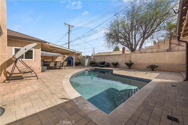 view of pool with a patio area