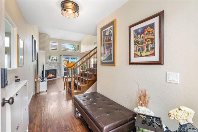 interior space featuring dark wood-type flooring