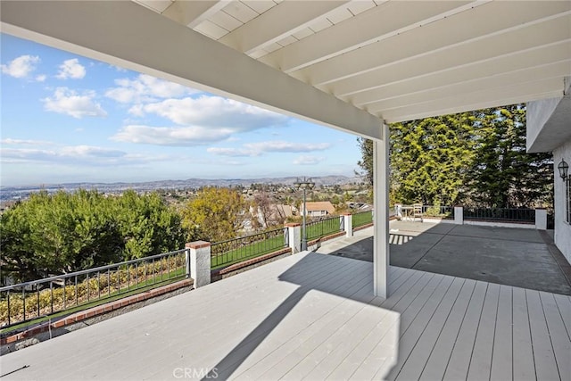 view of wooden terrace