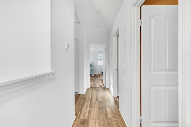 hall featuring hardwood / wood-style flooring