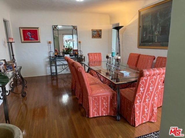 dining room featuring dark hardwood / wood-style floors