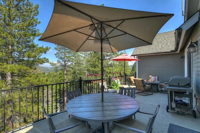 view of patio with grilling area