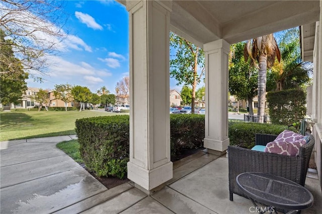 view of patio with covered porch