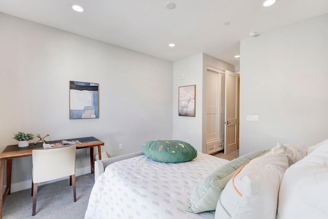 bedroom featuring carpet flooring