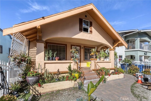 view of front of property with covered porch