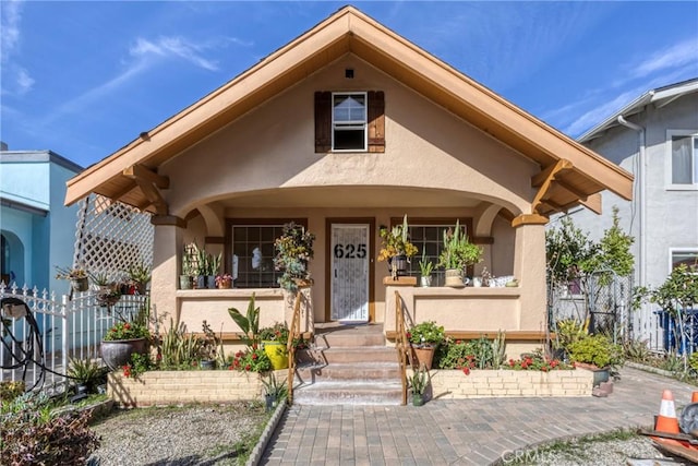 view of front of home featuring a porch