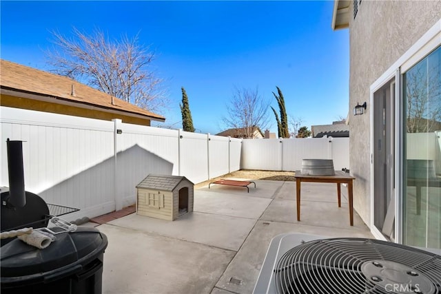 view of patio / terrace featuring central air condition unit