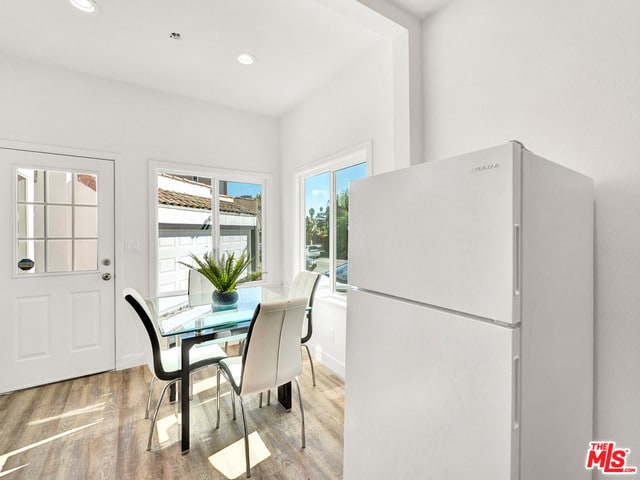 dining room featuring light hardwood / wood-style floors