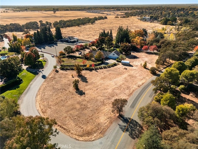 aerial view featuring a rural view