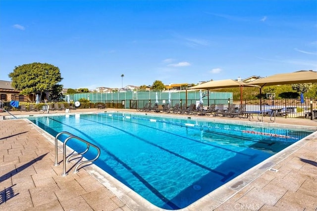 view of pool with a patio area