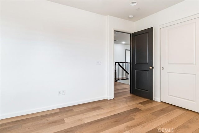 empty room featuring light wood-type flooring