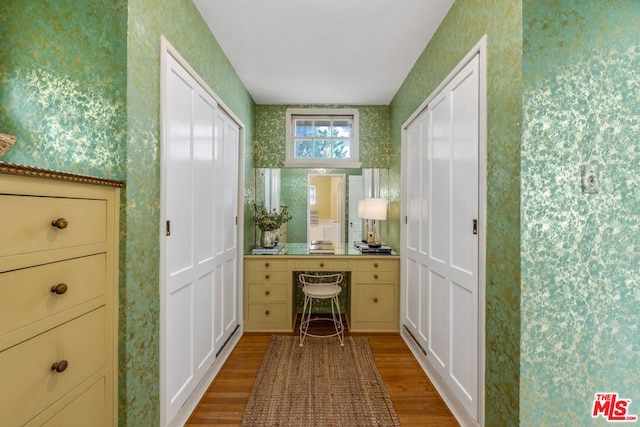 bathroom featuring hardwood / wood-style floors