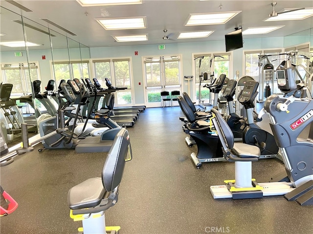 view of exercise room