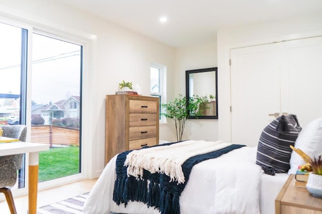 bedroom featuring a closet