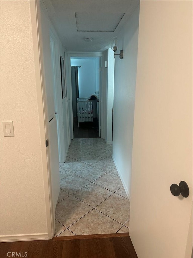 corridor featuring light hardwood / wood-style flooring