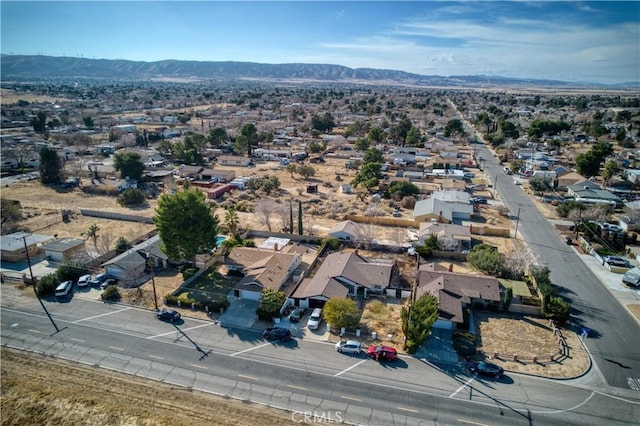 bird's eye view featuring a mountain view