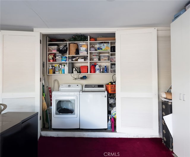 laundry room with separate washer and dryer