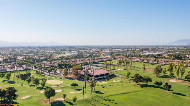 bird's eye view featuring a mountain view