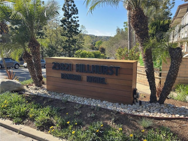 view of community sign