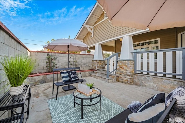 view of patio / terrace with outdoor lounge area