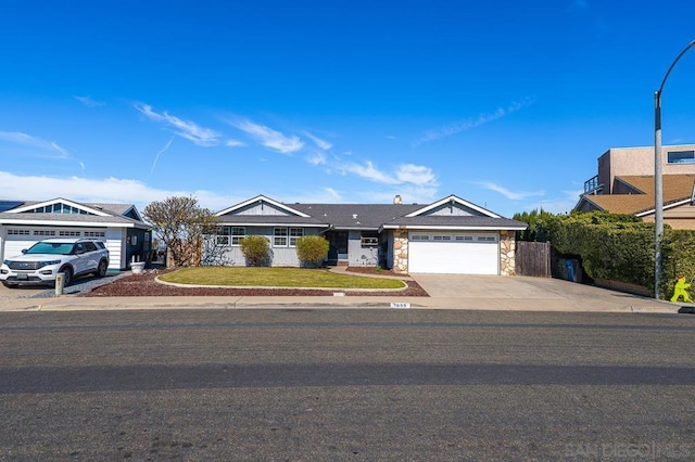 ranch-style house with a garage