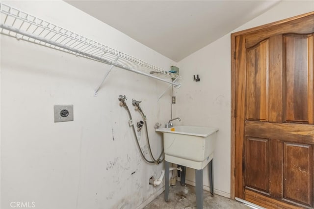 laundry room with hookup for a washing machine and hookup for an electric dryer