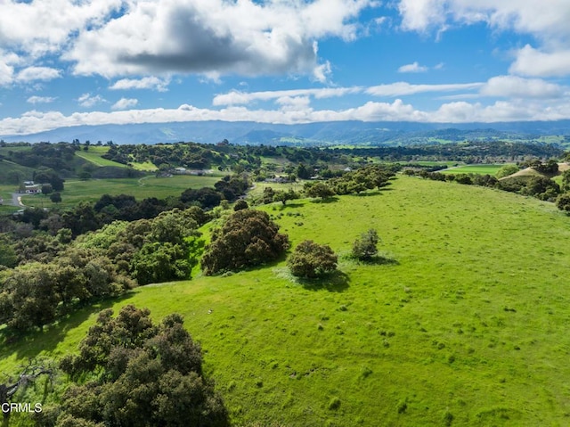 drone / aerial view with a mountain view