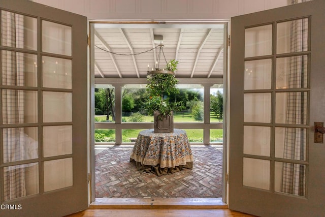 view of doorway to outside