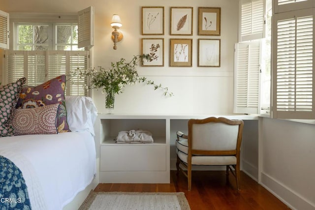 bedroom featuring wood-type flooring