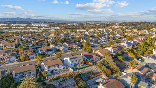 aerial view featuring a mountain view