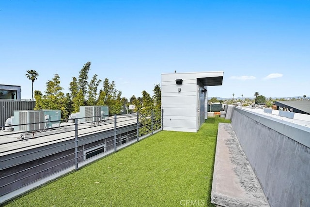 view of yard with cooling unit