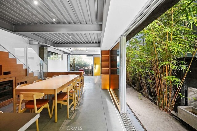 view of patio / terrace featuring exterior bar