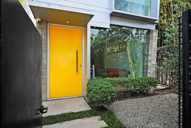 view of doorway to property