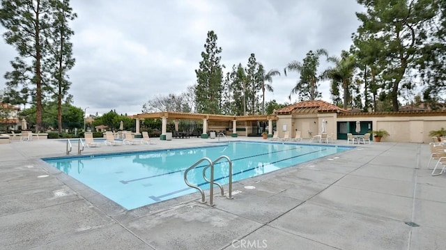 view of pool with a patio area