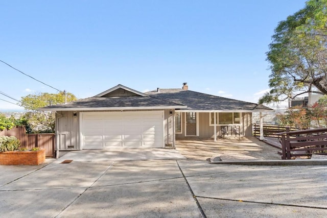 view of front facade featuring a garage