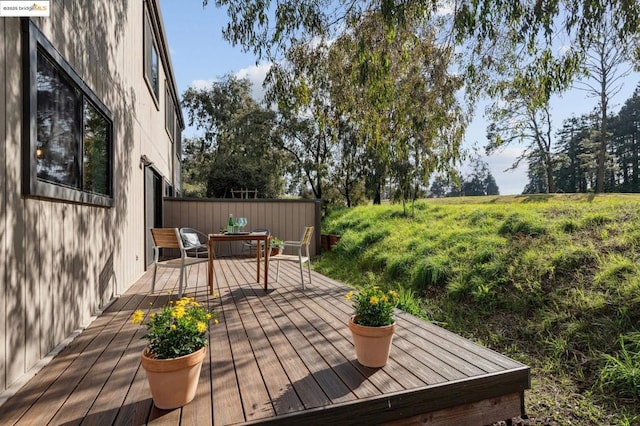 view of wooden terrace