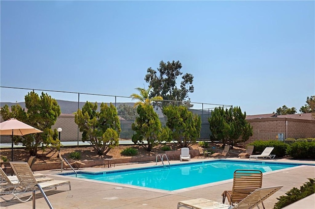 view of pool with a patio