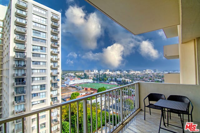 view of balcony