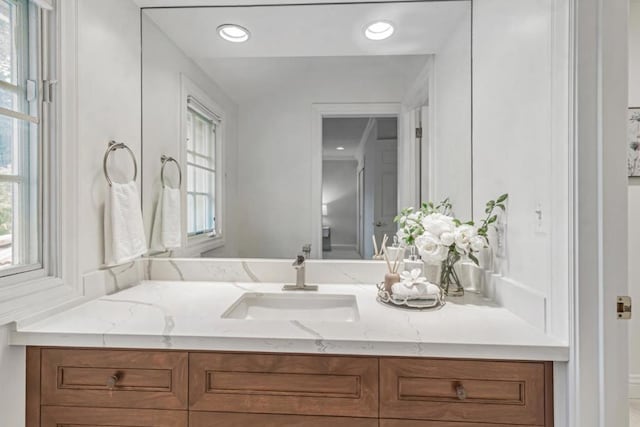 bathroom with vanity