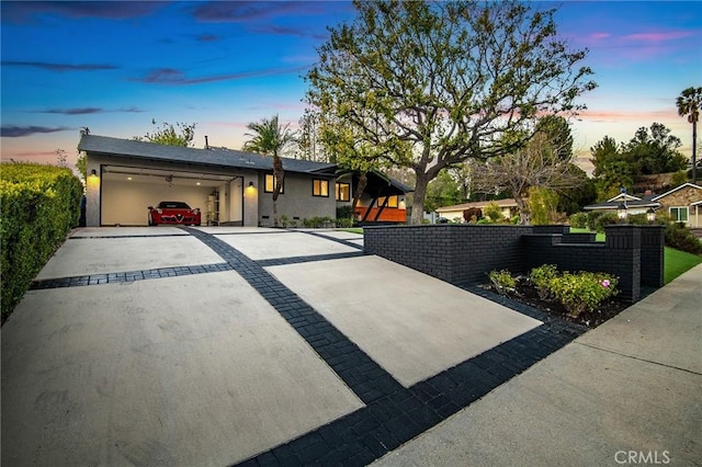 modern home with a garage