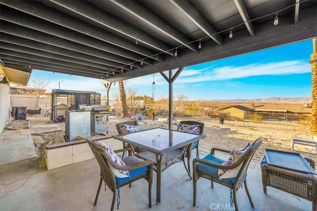 view of patio with area for grilling