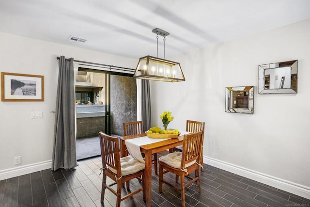 view of dining area