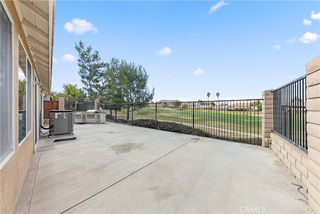 view of patio / terrace featuring cooling unit