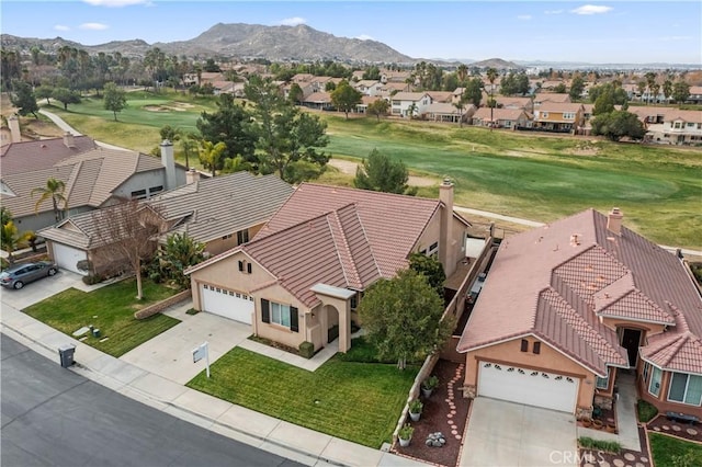 aerial view featuring a mountain view