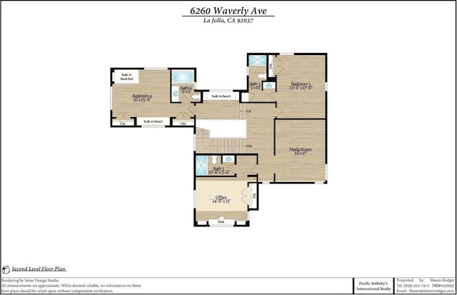 6260 Waverly Ave, La Jolla, CA 92037 - view of floor plan / room layout