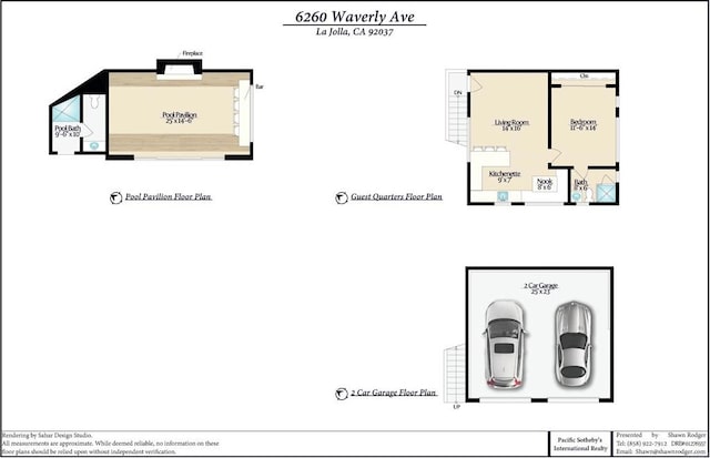 6260 Waverly Ave, La Jolla, CA 92037 - view of floor plan / room layout