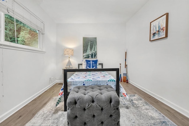 bedroom featuring hardwood / wood-style flooring